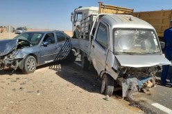 أدرار.. 4 جرحى في حادث تسلسلي بين 3 سيارات