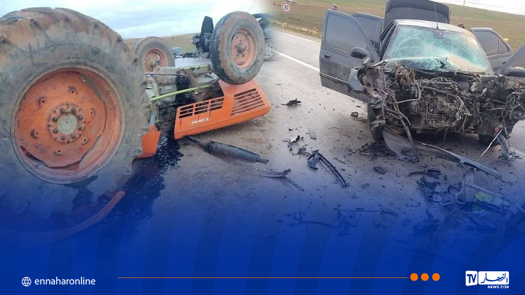 تيارت.. قتيل وجريح في حادث اصطدام سيارة بجرار