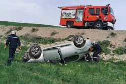 قسنطينة.. جريح في حادث انقلاب سيارة بأولاد رحمون