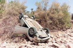 سوق أهراس.. 3 جرحى في حادث انحراف وانقلاب سيارة وسقوطها في منحدر 