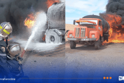 أدرار.. إحتراق شاحنة صهريج مخصصة لنقل الزفت