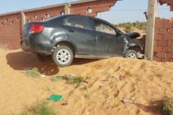 بشار.. إصابة امرأة في انحراف سيارة عن الطريق وإصطدامها بجدار مزرعة