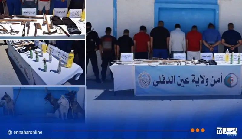 عين الدفلى.. الإطاحة بعصابة خطيرة تتكون من 21 شخصا وحجز أسلحة بيضاء بالعطاف