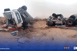 غرداية.. إصابة خمسيني في انقلاب شاحنة على الطريق الإجتنابي ببريان