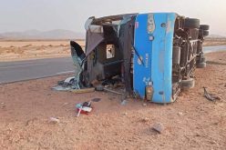 حصيلة نهائية.. 13 جريحا في انقلاب حافلة لنقل المسافرين بتندوف