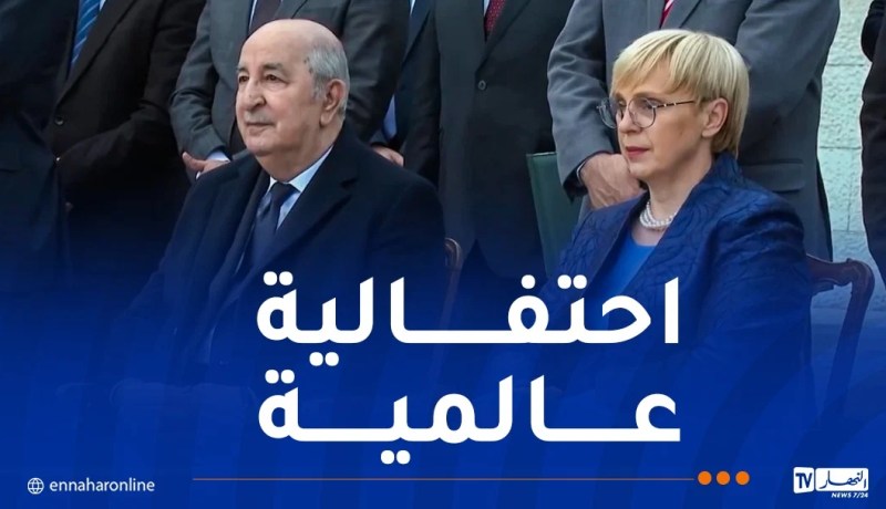بالفيديو.. الرئيسة السلوفينية تنظم مأدبة عشاء على شرف رئيس الجمهورية