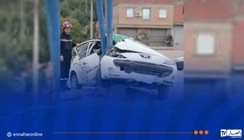 سكيكدة.. قتيل وجريحان في انحراف سيارة واصطداهما بعمود إنارة