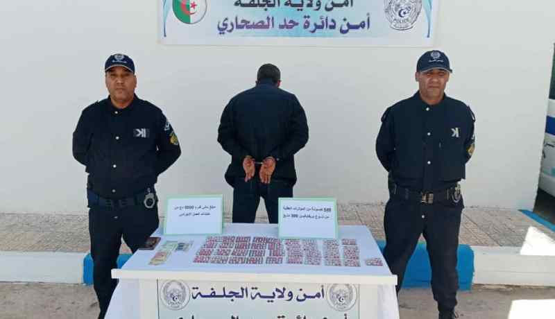 الجلفة.. توقيف شخص وحجز كمية من الأقراص المهلوسة بحد الصحاري