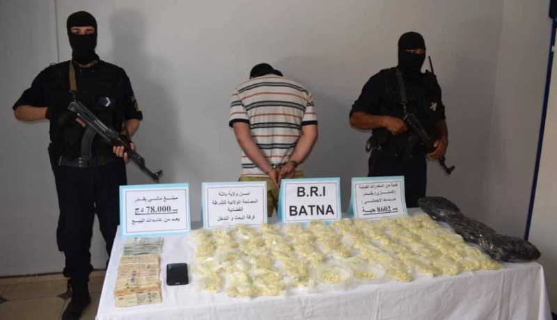 BRI باتنة تطيح بمُروّج للمخدرات وتحجز أزيد من 8 آلاف قرص مهلوس