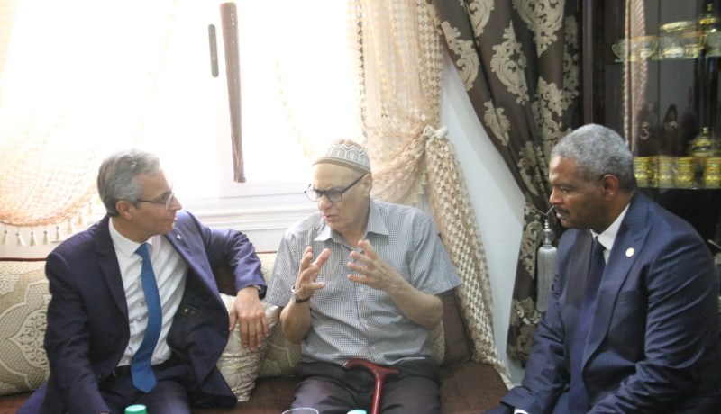 وزير الثقافة يزور الفنان المسرحي الكبير عيسى مولفرعة