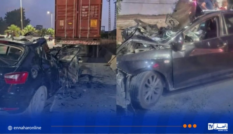 العاصمة.. 3 جرحى في اصطدام بين سيارة وشاحنة ذات مقطورة بالرويبة