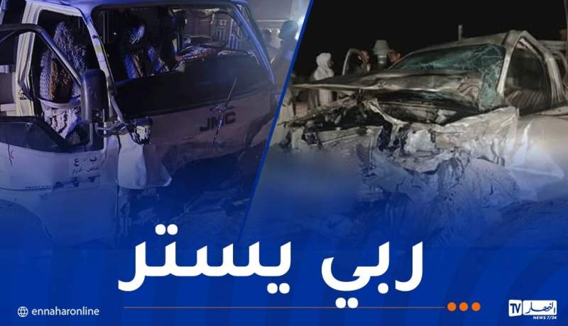 أدرار.. 12 جريحا في حادث اصطدام بين سيارة وشاحنة بقصر مراقن