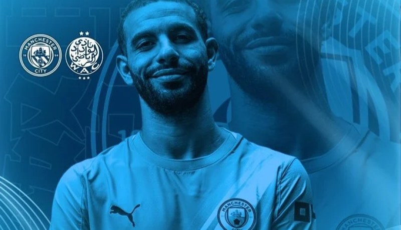 آيت نوري بديلا رفقة مانشستر سيتي في مواجهة الوداد البيضاوي