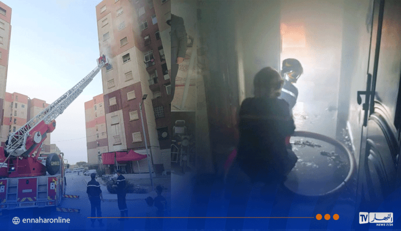 سيدي بلعباس.. حريق شقة بعمارة بحي عدل 1200 مسكن