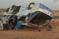 16 جريحا إثر انقلاب حافلة في بني عباس