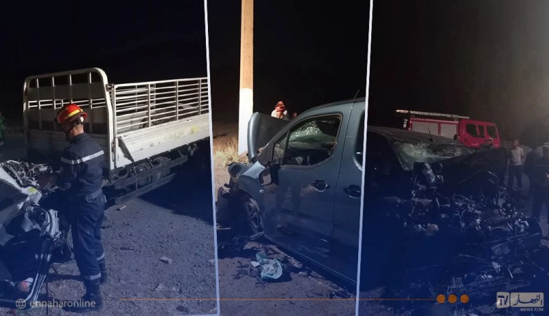 المدية.. 7 جرحى في اصطدام بين سيارة وشاحنة بالبرواقية