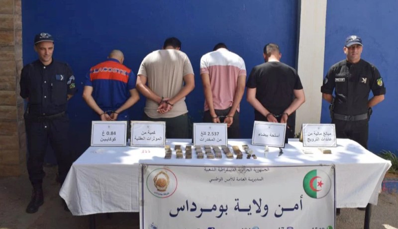 الإطاحة بعصابة إجرامية وحجز كمية معتبرة من الكوكايين والمهلوسات