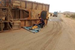 تامنغست .. إصابة 17 شخصا في انقلاب شاحنة ذات مقطورة