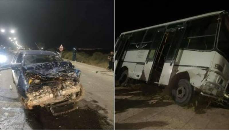البيض.. 6 جرحى في اصطدام بين حافلة وسيارة