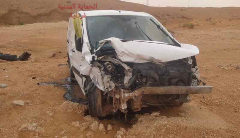 غرداية.. 3 جرحى في حادث اصطدام بين سيارتين بالقرارة