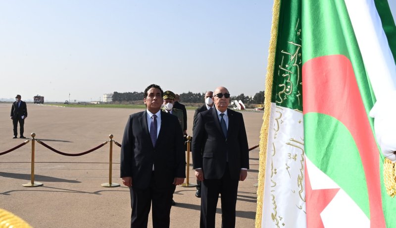 رئيس المجلس الرئاسي الليبي محمد يونس المنفي في الجزائر