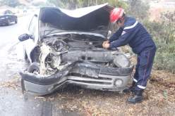 العاصمة.. 4 جرحى في حادث انحراف سيارة وسط زرالدة