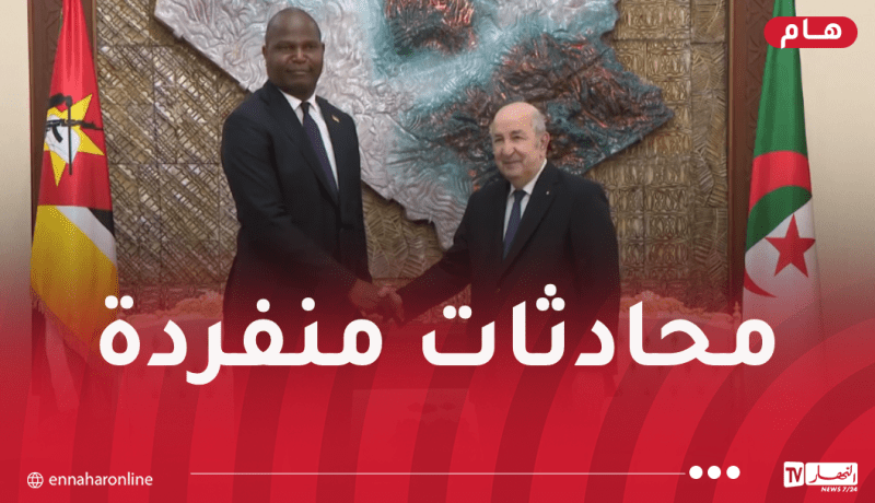 رئيس الجمهورية يتحادث مع نظيره الموزمبيقي