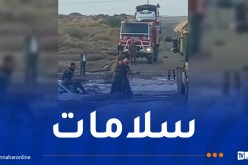 إنقاذ 04 أشخاص محصورين داخل سيارة بواد دلدول بالجلفة