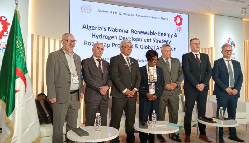 الجزائر تبرز استراتيجيتها الوطنية بمجال الطاقات المتجددة والهيدروجين الأخضر بأوساكا 2025