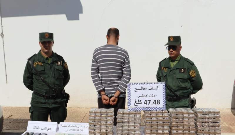 الشلف.. توقيف شخص وحجز 47 كلغ من الكيف