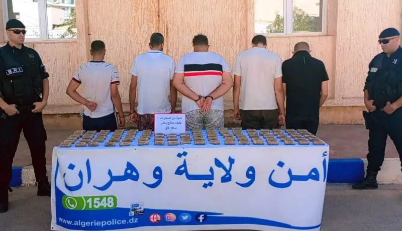 BRI وهران تطيح بشبكة إجرامية وتحجز 10 كلغ كيف