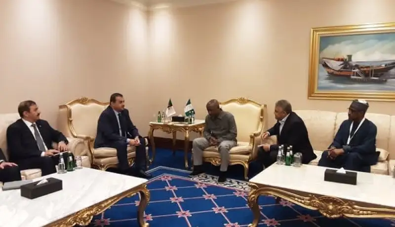 عرقاب يتحادث بالدوحة مع وزير الدولة للموارد البترولية المكلف بالغاز في نيجيريا
