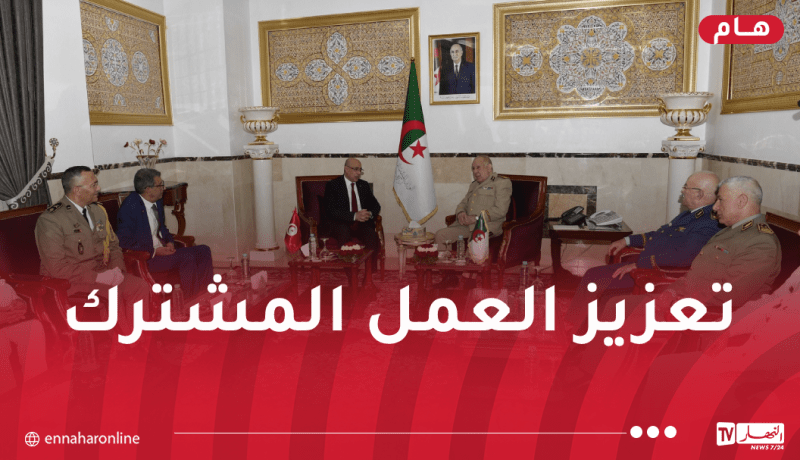 الفريق أول شنڨريحة يستقبل وزير الدفاع التونسي