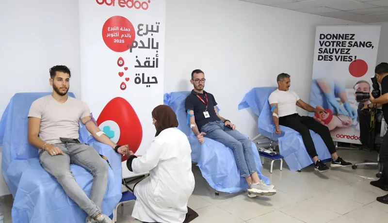 Ooredoo تنظم عملية للتبرع بالدم لفائدة عمالها