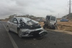 البويرة.. 5 جرحى في اصطدام بين سيارتين بعين بسام