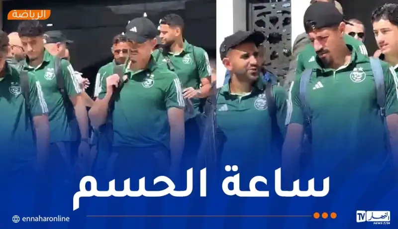 بالفيديو.. لاعبو “الخضر” يحطون الرحال بوهران