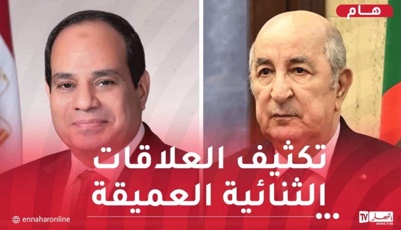 رئيس الجمهورية يتلقى اتصالا من نظيره المصري.. هذا مادار بينهما