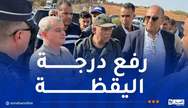 والي مستغانم يقف على إخماد حريق مهول بغابة بورحمة