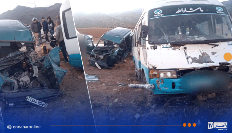 باتنة.. 5 جرحى في اصطدام بين سيارة وحافلة لنقل المسافرين بوادي الشعبة