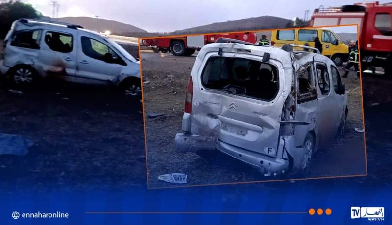 سطيف .. قتيل وجريح في انحراف وانقلاب سيارة 