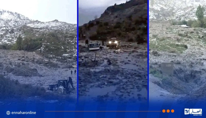 جيجل.. إنزلاق للتربة بالطريق الجبلي ببلدية بوذريعة بني ياجيس