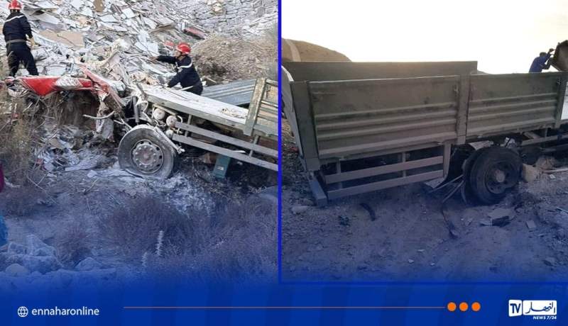 برج بوعريريج.. قتيلان في انحراف شاحنة بالمهير
