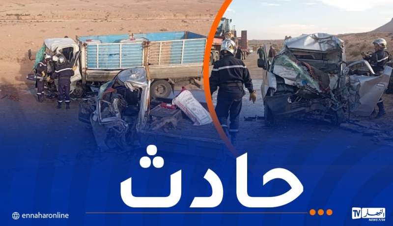 المسيلة.. إصابة 5 أشخاص في اصطدام بين سيارة وشاحنة