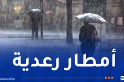 أمطار رعدية غدا الاثنين في 5 ولايات