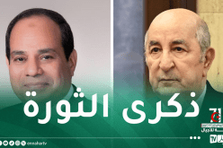 رئيس الجمهورية يتلقى التهاني من الرئيس المصري
