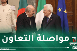 سيرجيو ماتاريلا: زيارة الرئيس تبون لإيطاليا ساهمت في تقوية علاقاتنا الممتازة