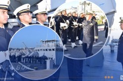 قائد القوات البحرية يشرف على مراسم تفتيش الغراب قاذف الصواريخ “رايس حسان بربيار”