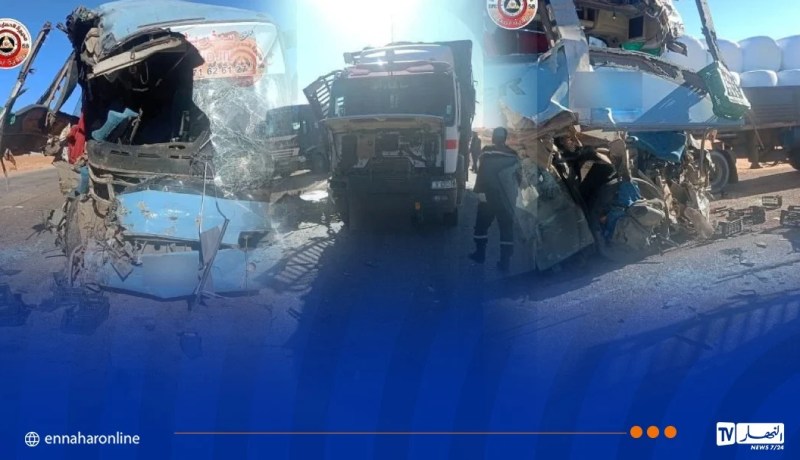 المنيعة .. 5 جرحى في اصطدام بين حافلة لنقل المسافرين وشاحنة من الوزن الثقيل