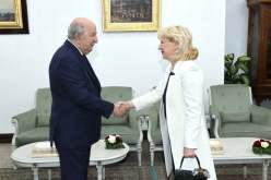 رئيس الجمهورية يستقبل سفيرة جمهورية صربيا