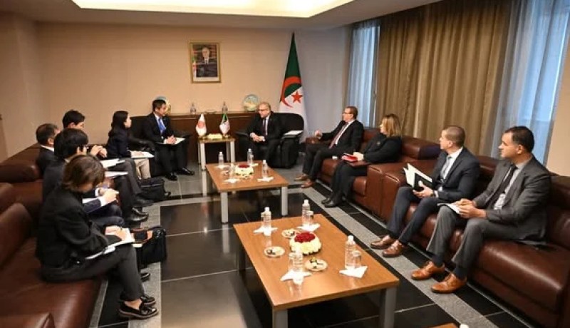 مقرمان يعقد جلسة عمل مع نائب وزير الشؤون الخارجية البرلماني لليابان